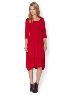 Scoopneck Jersey Lantern Dress by Eileen Fisher