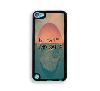 Be Happy And Smile Hipster Quote Mystic Background iPod Touch 5 Case   Fits ipod 5/5G Cell Phones & Accessories