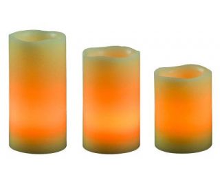 Kenroy Home Remote Flameless LED 3 Piece CandleSet —