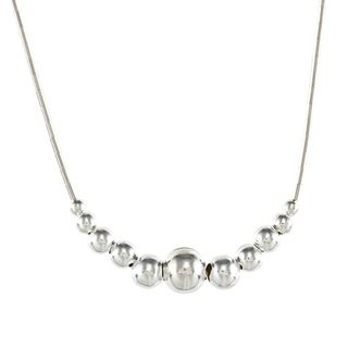 Southwest Moon Graduated Bead Liquid Metal 16 inch Necklace Southwest Moon Fashion Necklaces