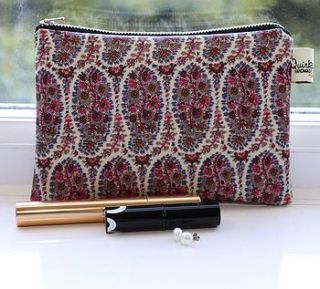 liberty print cosmetic bag by quirkybee