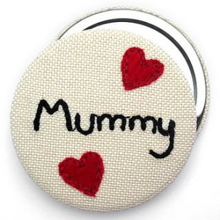 embroidered personalised pocket mirror by jenny arnott cards & gifts
