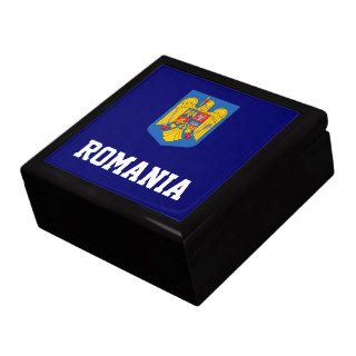 ROMANIA BLUE YELLOW RED FLAG EMBLEM ROMANIAN TIE JEWELRY BOXES