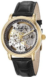 Stuhrling Original Men's 458G.333569 Classic Delphi Mechanical Skeleton Gold Tone Watch Stuhrling Watches
