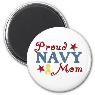Proud Navy Mom Collage Fridge Magnets