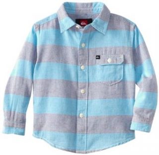 Quiksilver   Boys El Tube Release Ls Kid Woven Shirt, Size 7X/X Large, Color Vintage Blue Clothing