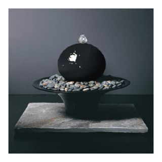 Ceramic Gentle Presence Small Tabletop Sphere Fountain