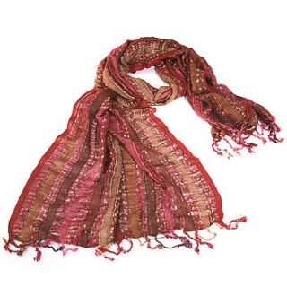 striped ladies woven scarf five colours by charlotte's web