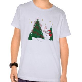 Snowman & Tree T Shirts