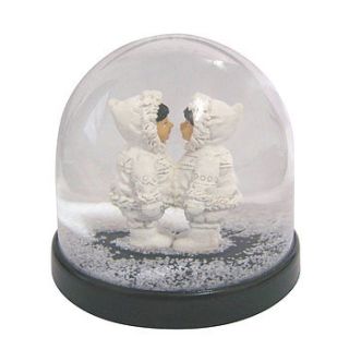 girls eskimo snow globe by lime lace