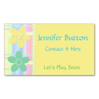 Pretty Childrens Profile card / Calling Card Business Card Template