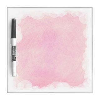 Pink Sky Bubbles and Clouds Dry Erase Board