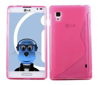 iTALKonline LG E460 Optimus L5 ii Slim Grip S Line TPU Gel Case Soft Skin Cover   Pink Cell Phones & Accessories
