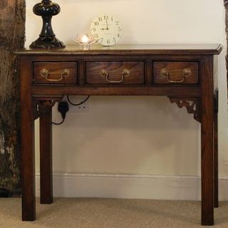 windsor three drawer hall table by candle and blue