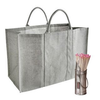 log bag and matches holder gift set by dibor