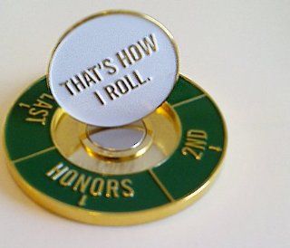 Starter Coin with golf ball marker engraved with putter phrase THAT'S HOW I ROLL  Sports & Outdoors