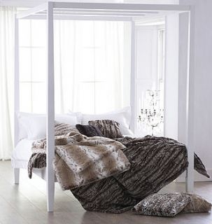 faux fur bed throw by helen moore