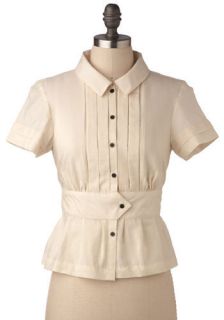 Tulle Clothing English Patient Blouse  Mod Retro Vintage Short Sleeve Shirts