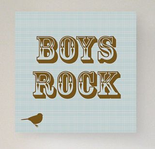 printed canvas boys rock by lollipop designs