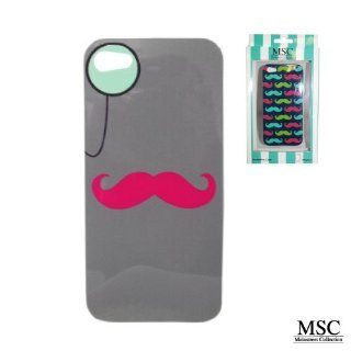 Mainstreet Collection iPhone 5 Grey Monacle Moustache Design Phone Case Cell Phones & Accessories