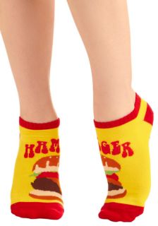 Toe of a Kind Socks in Hamburger  Mod Retro Vintage Socks