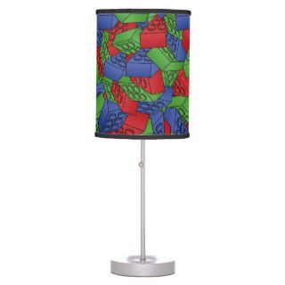 Primary Colors Building Blocks Pattern Table Lamps