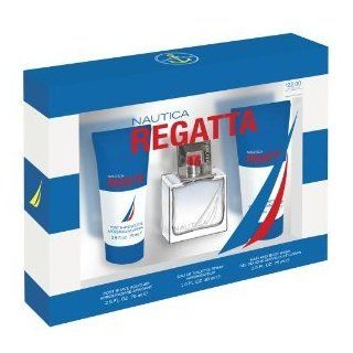 NAUTICA REGATTA by Nautica Gift Set for MEN EDT SPRAY 1 OZ & POST SHAVE SOOTHER 2.5 OZ & HAIR & BODY WASH 2.5 OZ  Fragrance Sets  Beauty