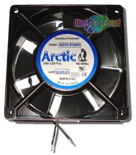 "Arctic" KEST 471BW 120mm x 38mm 2 Wire 110VAC AC Ball Bearing Aluminum Fan   Electrical Cables  