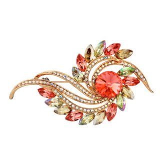 Neoglory 14k Gold Plated with Swarovski Element Crystal Fashion Wedding Jewelry Brooches and Pins for Women Jewelry