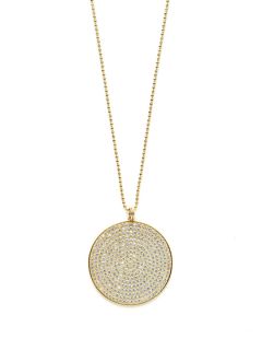 Round Pave CZ Pendant Necklace by Mary Louise Designs