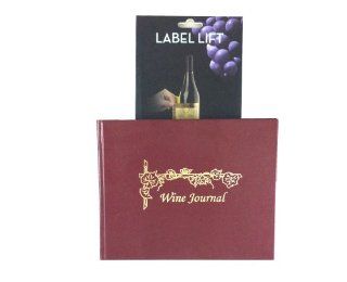 BookFactory Leather Wine Journal / Wine Log Book / Wine Diary / Wine Notebook   Bundle with 10 Label Lifters   Burgundy Leather Cover   72 Pages, Professional Grade   Hardbound, 8 7/8" x 7" (LOG 072 XLO TWR WINE XMT43 B) Industrial & Scient