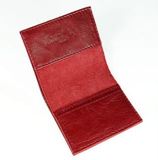 personalised mens leather bi folding wallet by de lacy