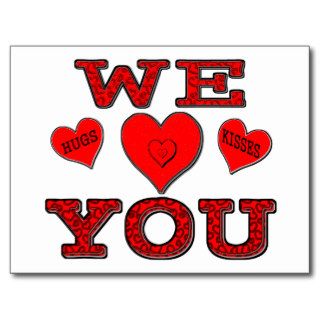 We Love You Post Card