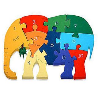 number elephant jigsaw puzzle by edition design shop