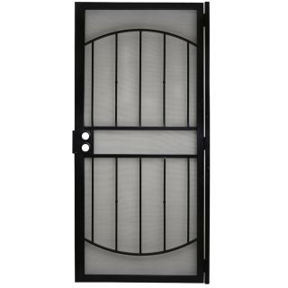 Gatehouse Gibraltar Black Steel Security Door (Common 36 in x 80 in; Actual 39 in x 81 in)