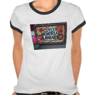 Ladies Ringer T with Cutler Flowers Sign T shirts