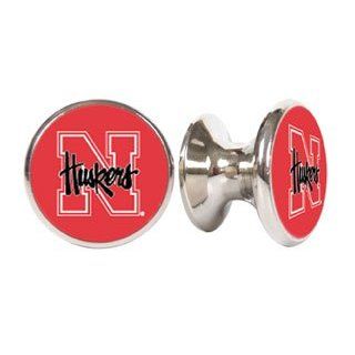 Nebraska Corn Huskers NCAA Stainless Steel Cabinet Knobs / Drawer Pulls (2 pack)   Cabinet And Furniture Knobs  