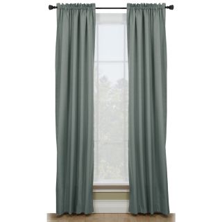 Style Selections Walker 84 in L Solid Blue Thermal Rod Pocket Window Curtain Panel