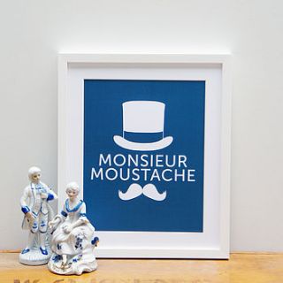 mr moustache print by dutches
