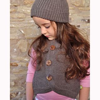 organic merino wool cardigan vest by lana bambini
