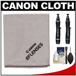Canon Microfiber Cloth, Hurricane Blower, Brush, Fluid, Tissue & LensPen Cleaning Kit for EF Lenses & EOS 1Ds, 1Ds Mark II, III, IV, 50D, 5D, 7D, Rebel XS, XSi, T1i & T2i Digital SLR Cameras  Camera & Photo