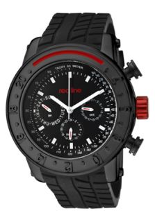 Red Line 10121  Watches,Mens Tread Black Dial Black IP SS Case Black Silicone, Casual Red Line Quartz Watches