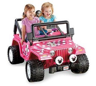 Fisher Price Power Wheels Girls' Disney Minnie Mouse Jeep 12 Volt Battery Powered Ride On Toys & Games