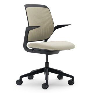 Cobi Chair by Steelcase   Black Frame and Base   Fixed Arms   Carpet Casters   Malt   Task Chairs