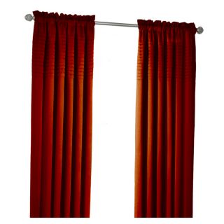 allen + roth Lincolnshire 63 in L Solid Red Rod Pocket Curtain Panel