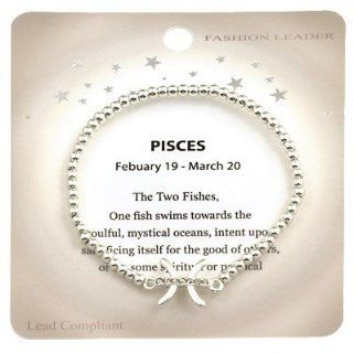 Beautiful Zodiac Pisces Theme Elastic Bead Bracelet Jewelry