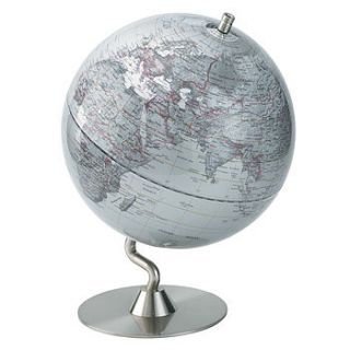 world map globe silver by authentics