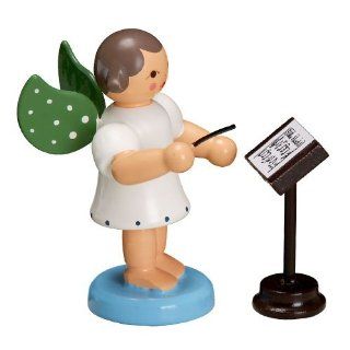 Cute German Miniature of Angel with Green Wings as Conductor 2.3 Inch
