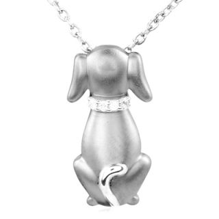 ASPCA® Tender Voices™ Diamond Accent Dog Pendant in Sterling Silver
