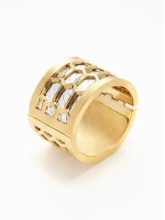 Gold and silver python Honeycomb bracelet by Kara Ross